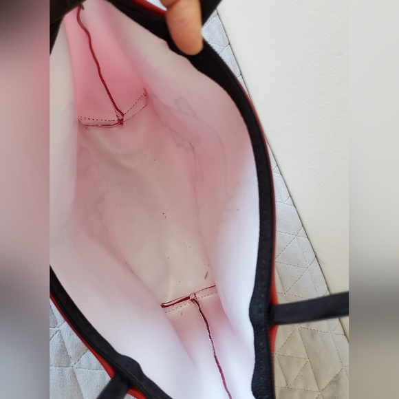 Marc Tetro NYC Westie Small Red Zipper Top Handle Purse Tote - Picture 4 of 4